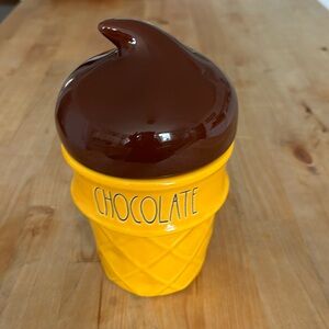 Rae Dunn DW Home Chocolate Fudge Candle Ice Cream Cone Candle